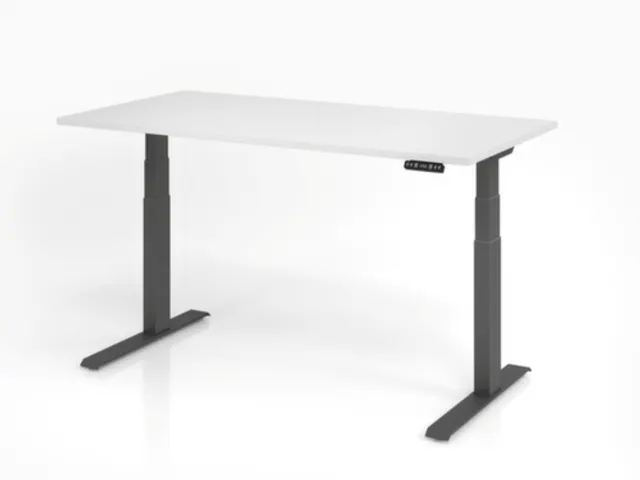 Bureau assis-debout électrique 640-1290x1600x800mm blanc/graphite