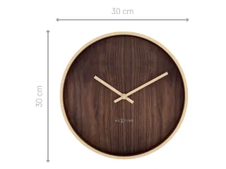 Wandklok NeXtime Oslo 30 cm bruin - 8