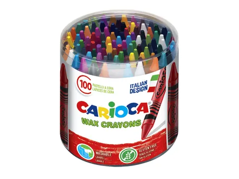 Waskrijt Carioca Maxi pot à 100 stuks assorti