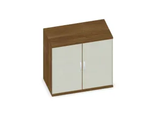 Draaideurkast Hxbxd 770x800x430mm 2 Oh Glasdeuren Behuizing Noten - 2