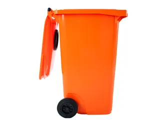 Container met rozet 240 Liter Oranje - 5