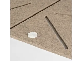 Akoestisch wandpaneel 8-hoek met patroon uitsnede 100x100cm Zand - 4