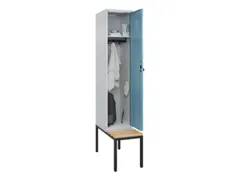 locker met bank,HxBxD 2120x400x815mm,1vak,vak B 400mm,draaigrendel