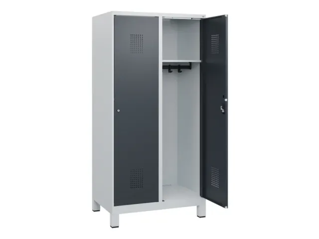 schoollocker,HxBxD 1630x800x500mm,2vak,vak B 400mm,cil.-slot,voeten