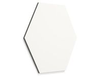 Whiteboard Zeshoek Frameloos 118cm Emaille Zwarte Rand