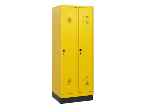 schoollocker,HxBxD 1630x600x500mm,2vak,vak B 300mm,draaigrendel,sokkel