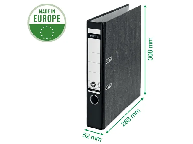 Ordner Leitz 1050 A4 50mm Zwart 100% gerecycled karton