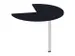 table de rallonge,haut. régl.,HxØ 720-840x1000mm,CC-noir