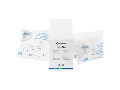 Wondkompressen First Aid Only Quickstop assorti doos met 3 stuks