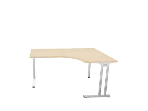 bureau in vrije vorm,HxBxD 740x1600x1200mm,vrije vorm,NE-esdoorn