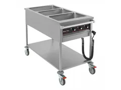 Max Pro Bain marie wagen RVS 3x 1/1 GN 200mm