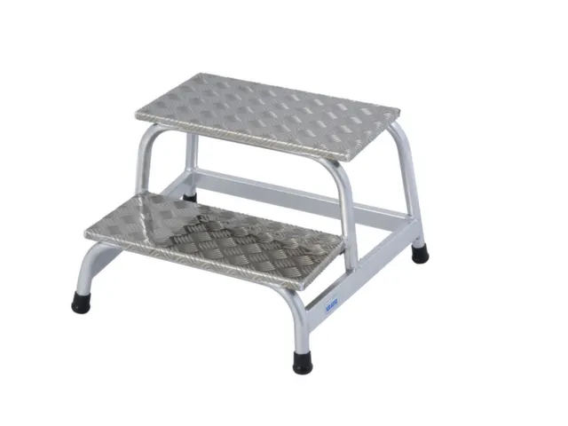 Marchepied industriel H 400mm 2 marches aluminium