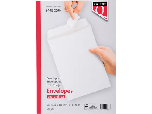 Envelop Quantore Bank C5 162x229mm Wit Zelfklevend