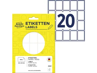 Etiket Avery Zweckform 3321 32x23mm wit 560stuks - 3