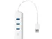 USB 3.0 to Ethernet Adapter Hub 3-poorts