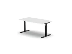 Elektrisch ihv Vergadertafel Vatvorm 1600x800mm Zwart+ wit Blad