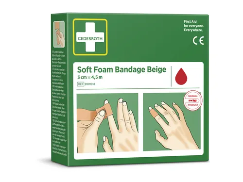 Bandage Cederroth Soft Foam beige 3cmx4.5m