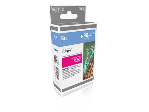 Astar Brother LC123M MFCJ Inkt Magenta Rebuilt 600 Pagina's 6.6ml