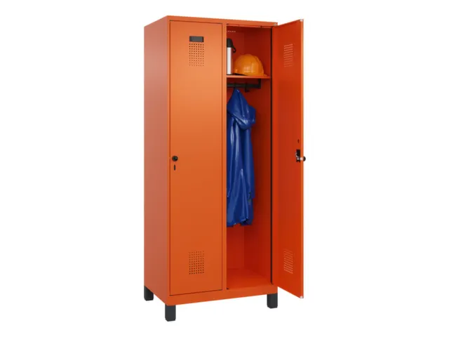 locker,HxBxD 1950x800x500mm,2vak,vak B 400mm,draaigrendel,voeten
