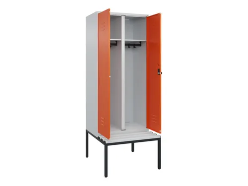 locker voor scheiding van kleding,HxBxD 2120x800x815mm,2vak