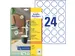 Etiket Avery L3415-10 rond 40mm wit 240stuks