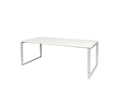 Domino Plus Vergadertafel Hoogte Instelbaar 200x100 Wit 25mm Alu