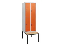 Dubbeldekse dekenkist,HxBxD 1950x600x815mm,2x2vak.,vak B 300mm