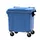 Container 1100 Liter Vlak Deksel Blauw