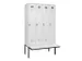 locker met bank,voor scheiding van kleding,HxBxD 2120x1200x815mm,4vak