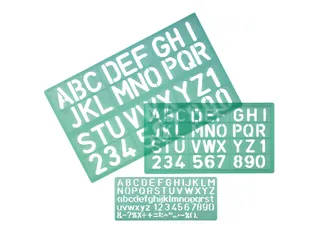 Lettersjabloon Linex hoofletters/letters/cijfers set á 3 stuks - 1
