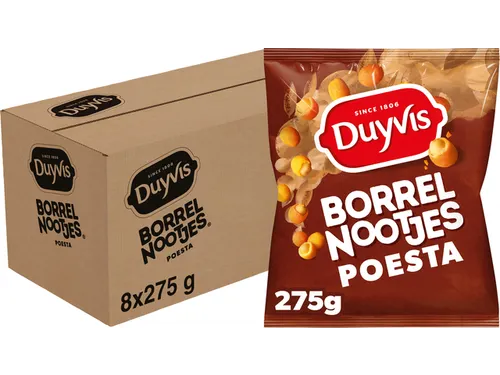 Borrelnootjes Duyvis poesta zak 275gr