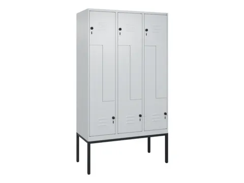 Z-garderobekast,HxBxD 2120x1200x500mm,vak B 200/400mm,draaigrendel