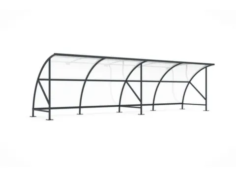 overdekte fietsenstalling,HxBxD 2290x8250x2180mm,wanden acrylglas