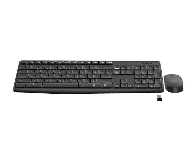 Logitech MK235 toetsenbord Inclusief muis RF Draadloos Portugees Grijs