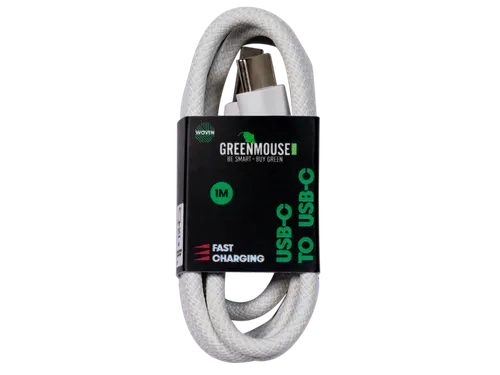 Kabel Green Mouse USB-C to USB-C data Woven 1m blisterverpakking
