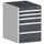 ladekast HxBxD 700x525x650mm 5laden romp RAL7035 front RAL7016