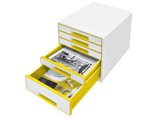 Ladenblok Leitz WOW Cube 5 laden wit/geel