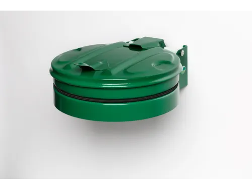 Afvalverzamelaar 120 Liter Wand Plaatstaal Met Deksel Groen