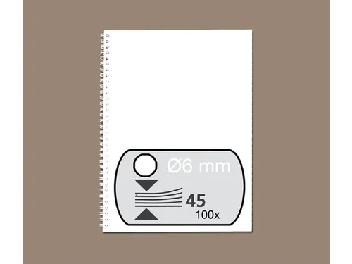 Draadrug Fellowes 6mm 34-rings A4 wit 100stuks