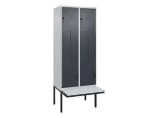 Z-garderobekast,HxBxD 2120x800x815mm,4vak,vak B 400mm,draaigrendel - 1