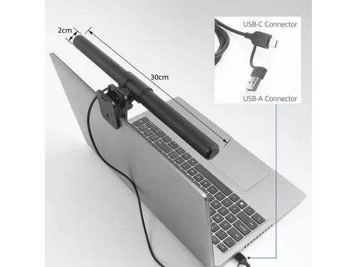 Laptop lamp ACT Clip-on led dimbaar USB