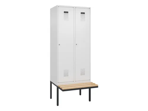 locker met bank,HxBxD 2120x800x815mm,2vak,vak B 400mm,cilinderslot