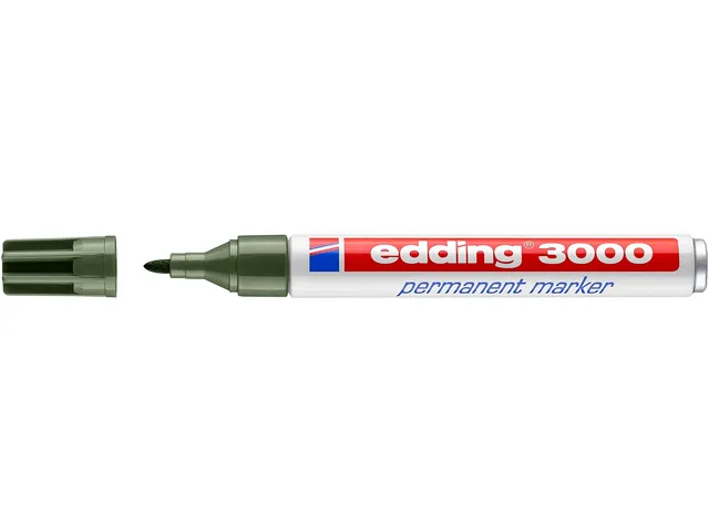 Marqueur edding 3000 permanent ogive 1,5-3mm vert olive