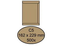 Envelop Quantore Akte C5 162X229Mm 90Gr Bruinkraft Gegomd