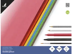 Tekenblok Kangaro A4+ (24x34,5cm) 110 gram 20 vel assorti