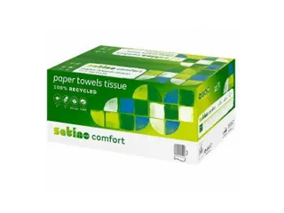 Handdoeken Comfort V-vouw rec wit 2-laags 25x23cm 3200st (277200) - 1