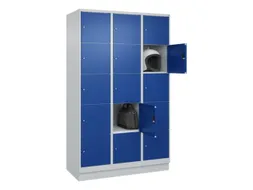 lockerkast,HxBxD 1950x1200x500mm,3x5vakken,vak B 400mm,cil.-slot