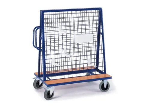 materiaalwagen,draagverm. 600kg,laadvl. LxB 1200x800mm,draadgaas wand