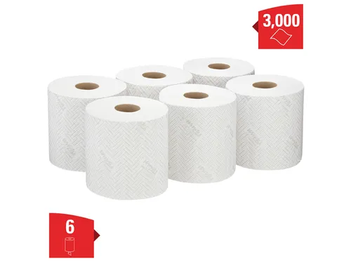 Poetsrol WypAll L10 1-laags 18,3cmx190m 500vel wit 7406