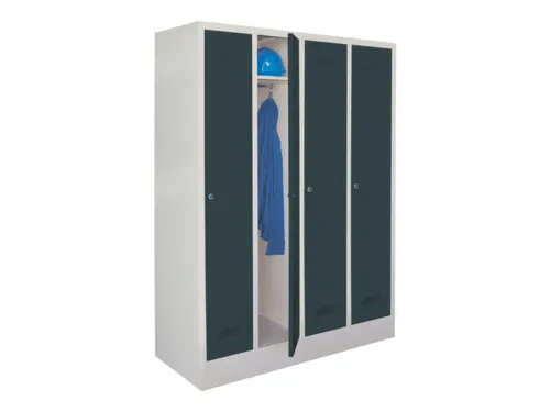 locker,HxBxD 1850x1200x500mm,4vak,vak B 300mm,RAL7035,front RAL7016